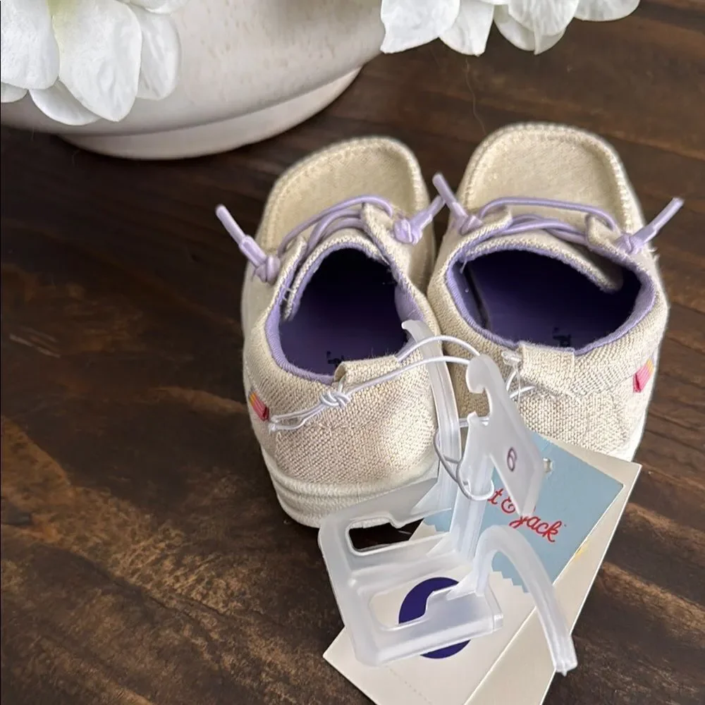 Kids Beige and Purple Shoes Cat & Jack Toddler 6